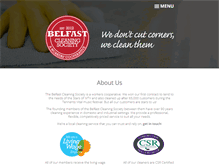 Tablet Screenshot of belfastcleaningsociety.com